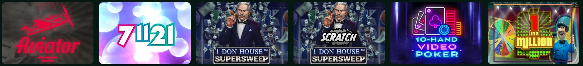 SagaSpins Casino Table games